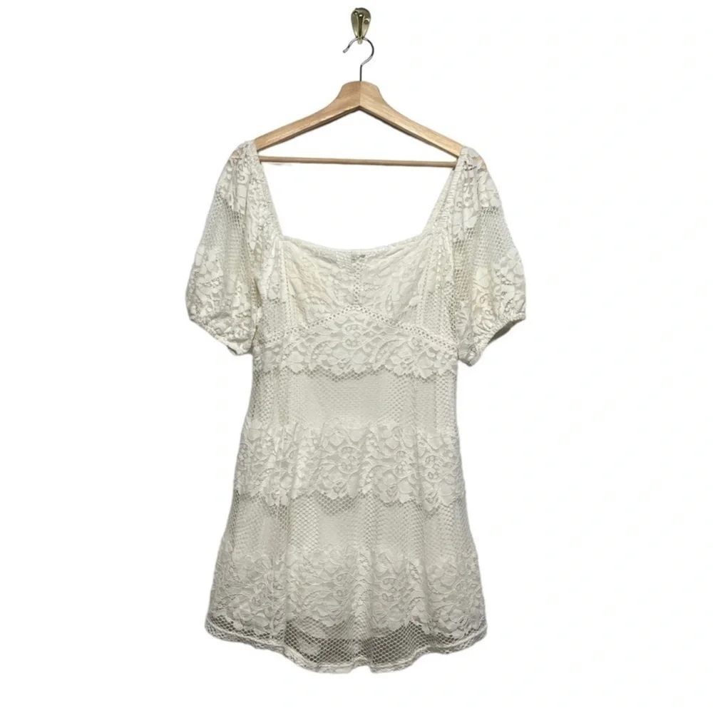 Free People Be your baby white lace mini dress - Picture 8 of 10